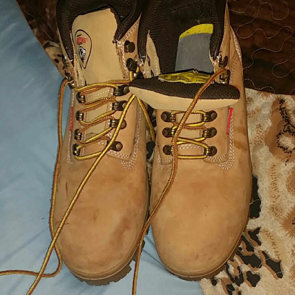 Steel toed boots
